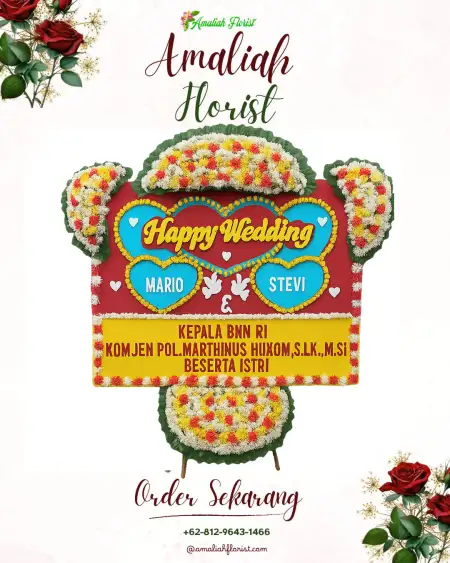 Papan Bunga Pernikahan Tiumang